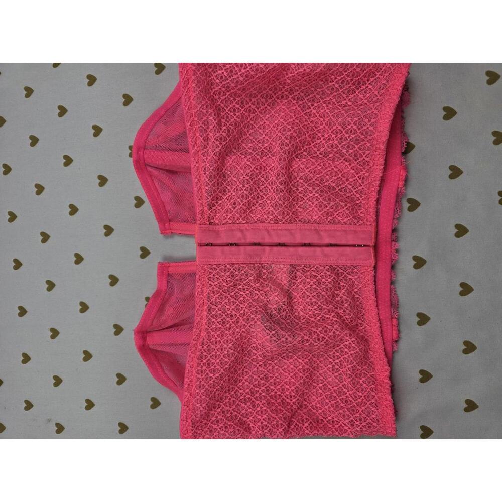 Victorias Secret NEON Lace Push Up Bralette Bustier Top Bra Small - Picture 3 of 5